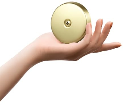 Badewannenüberlaufabdeckung aus Edelstahl Gold, EIN Loch für Badewannen | Glatte Oberfläche, Breite Kompatibilität, Formstabil und Pflegeleicht, Sicherer Sitz Am Wannenüberlauf