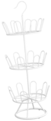 Gcljlmy Drehender Schuhregal rund leichte multifunktionale Elegante stehende Schuhbaum für Balkon Haushalt Bauernhaus Waschküche (3-stufig)