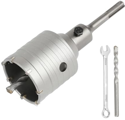 SUQIN Carotatrice A Tazza Per Muro Ø 60mm Con Adattatore SDS PLUS 110 mm E Punta Centraggio 8 mm x 110 mm,Sega A Tazza Per Calcestruzzo,Frese Carotatrici a Tazza per Muri Calcestruzzo Cemento