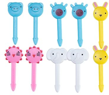 QUXVUIS 10 unidades de palillos de comida para animales, palillos dientes reutilizables, aperitivos para repostería frutas , animales