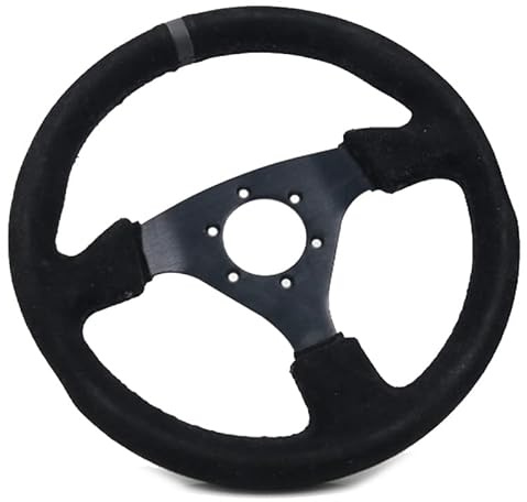 Sportlenkrad 13 (330mm) Lenkrad Wildleder Black Nähte Wohnung Racing