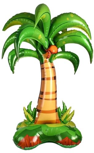 1 Stück Aufblasbare Palme Hawaii Deko, Sommer Party Deko Für Tropische Strandpartys, Geburtstage Und Hochzeitsfeiern, XXL Kokosnuss Luftballon Mit Stabiler Basis Für Outdoor Events