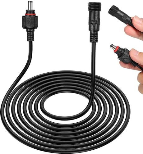 OATIPHO Solar Water Pump Extension Cable 5M Weather-Resistant 12V/24V for Garden Fountain
