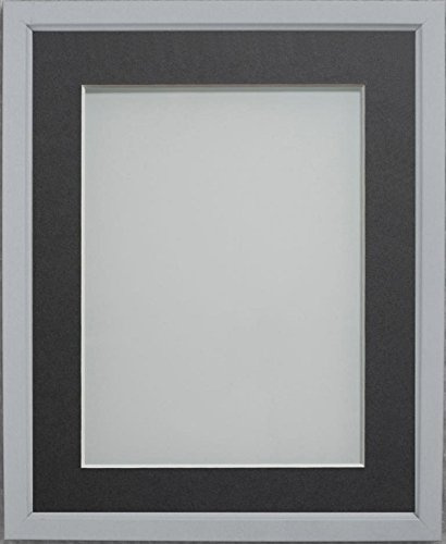 Frame Company Drayton Range A4 Grey Picture Photo Frame with Mount For Image Size 9x6-inch