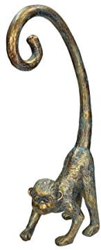 Engelnburg Hochwertige Dekofigur Skulptur Figur Ornament AFFE Polyresin Gold 20x9x43cm