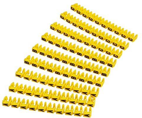 MC POWER - Kabelmarker Kabelmarkierer Clips | für Kabel bis 4mm, bedruckt mit Buchstaben A-B-C, 90er-Pack