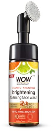 WOW Haut Wissenschaft Aufhellendes Vitamin C Schäumendes Gesichtswasser mit integrierten Gesichtsbürste Für Tiefenreinigung 100 Ml