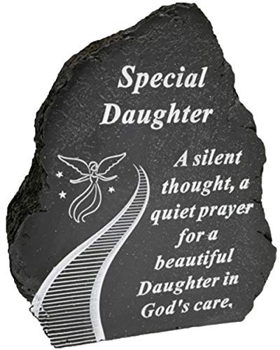 Online Street - Placa Decorativa para Tumba (diseño de Escalera, Color Blanco y Negro), Daughter