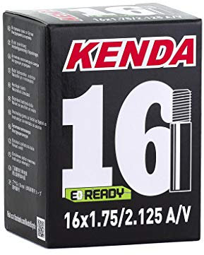 Cámara de Aire para Bicicleta - Válvula Schrader de 28 mm - 16 x 1.75/2.125 - Espeso de 1 mm - Cámara de Bicicleta Antipinchazos con Autosellante Incorporado - Negro - Kenda