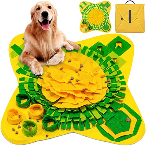Beyao alfombra Snuffle Mat, Educadora y Lavable a Máquina, Plegable para Perros, Juguete de Excavación y Alimentación Lenta, Alfombra de Olor