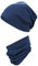 TupTam Kinder Beanie Mütze Schlauchschal Set Übergangszeit, Farbe: Dunkelblau, Größe: 48-50