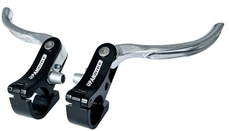 UPANBIKE Palancas de freno de bicicleta un conjunto Aleación de aluminio Adicional Palancas(22.2mm*Plata)