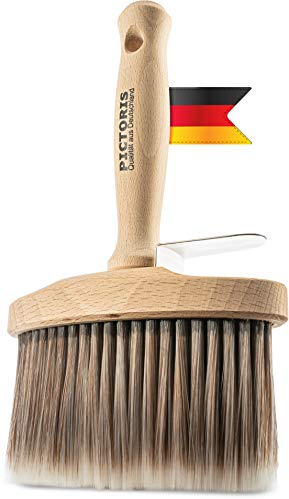 PICTORIS Flächenstreicher 130mm I kein Borstenverlust I Made in Germany I Große Malerbürste Malerpinsel Borstenpinsel Quast für alle Lasuren & Lacke I Tapezierbürste, Pinsel breit, Wand streichen