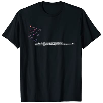 Noten Querflöte T-Shirt