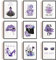 INFUNLY 9pcs Make-Up-Kunst-Raum-Wand-Dekor, Lila Parfüm Blume Kunst Poster UNGERAHMT Schlafzimmer High Heels Malerei Für Mädchen Frauen Wohnzimmer Dekor 8X10