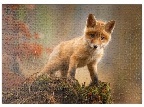 MyPuzzle Un Jeune Renard Curieux dans La Forêt - Premium 500 Pièces Puzzle - Collection spéciale MyPuzzle de Puzzle Galaxy