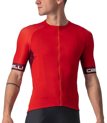 CASTELLI 4522025-023 ENTRATA VI Jersey Men's T-Shirt RED/Bordeaux-Ivory XS
