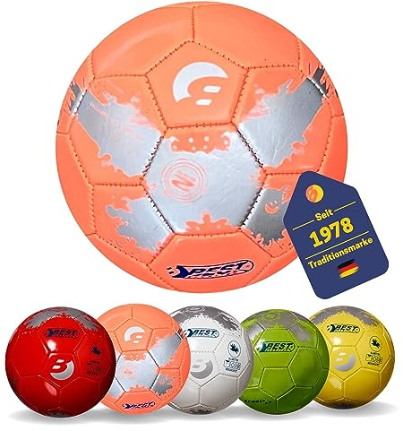 Best Sporting Mini Fußball I Fussball Kinder I hochwertiger Mini-Ball I Fußball Größe 2 I Kinder Fussball I Kleiner Fussball I Outdoor-Fussball (Orange)