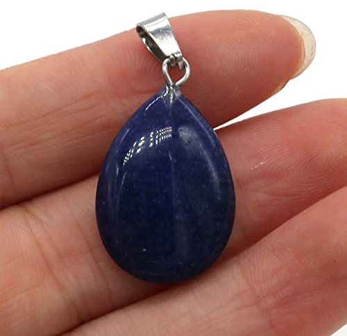 Naturstein-Edelstein-Tropfen-Anhänger-Handwerks-DIY-Halsketten-Armband,Lapislazuli färben