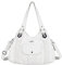 Angelkiss Geldbörsen und Handtaschen für Damen, gewaschenes veganes Leder, Crossbody, Hobo-Umhängetasche, Schultertasche, 1Weiß
