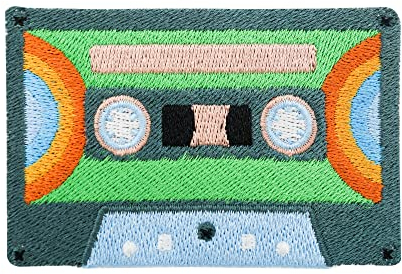 Patch zum Aufbügeln - Grüne Kassette | Retro Patches, Vintage Bügelbild, Old School Aufbügler, Rock Musik Aufnäher Finally Home
