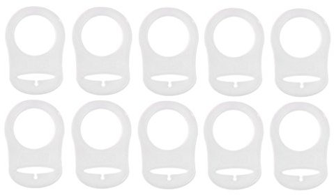 10 anelli in silicone per ciuccio, adattatore manichino