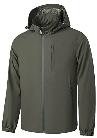 Giacca Leggero Uomo Giubbotto Casual Giubbino Bomber Leggera Casual da Uomo Primavera /Estate/Autunno (IT, Testo, XXL, Regular, Regular, Verde-01)