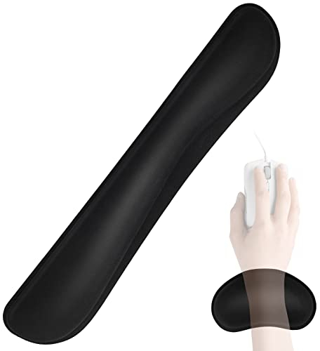 Uootach Kit de Support de Repose Poignet pour clavier et souris, repose-poignet en silicone, tapis de souris en mousse à mémoire de forme, antidérapant, pour soulager douleurs mains et poignets