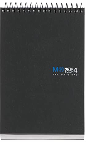 Miquelrius - Notizbuch The Original Graphite, Reporter, 4 Farbstreifen, A6, 120 5-mm-Rasterblätter, 70-g-Papier, keine Löcher, kompakter Kartoneinband, Farbe Graphit