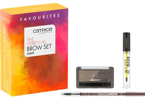 Catrice The Essential Brow Set Light, Augenbrauen Set, Mehrfarbig, acetonfrei, vegan, ohne Mikroplastikpartikel, ohne Parfüm, 1er Pack (3pcs)