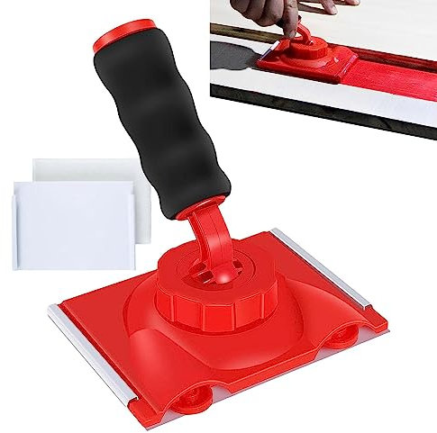 Rianpesn Tampon Peinture, Pinceaux Peinture d'angle en Latex avec Poignée, Coupe-Bordure Portable avec Tampons Éponge Remplacement, Accessoire Peinture À Angle Réglable pour Plafonds
