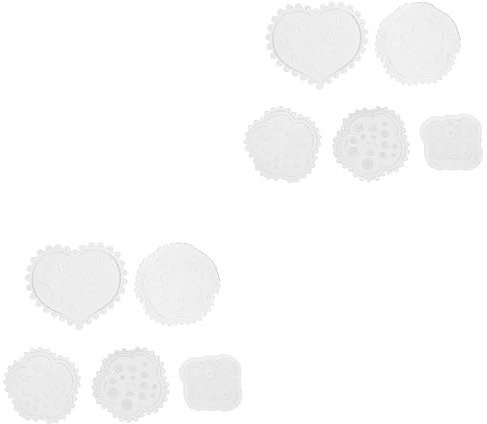 FOMIYES Nail Art Mold 10 Pcs Nail Carving Glue Mold Nail Accessories Charms Nail Art Templates Nail Art Making Tools Nail for Women Nails Art Carving Heart Epoxy Miss Silica Gel Nail Supplies