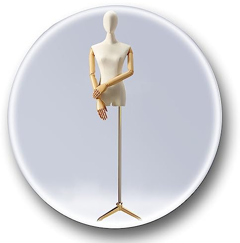 schneiderpuppe Schneiderpuppe Damenbüste Weiblich Schneiderpuppen, Höhe Verstellbar 55-73 Zoll Schaufensterkörper Schneiderbüste Mit Kopf Und Kunststoffarm Für Fenster Kleid Schmuck Display for Clothi