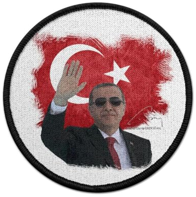 Copytec Patch 9cm Recep Tayyip Erdogan Politiker Türkei Präsident Präsidentschaft #41884