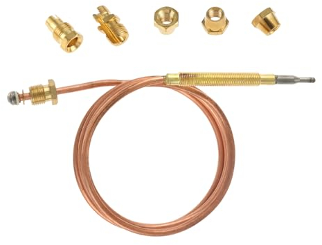 Hicello 90cm Gas Universal Thermoelement Thermopaar Ventil für Warmwasserboiler mit 5 festen Teilen Gasgeräte
