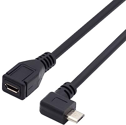 chenyang Cavo Micro USB Micro USB 2.0 Maschio a Femmina Cavo di prolunga dati ad angolo retto da 90 gradi 0,5M
