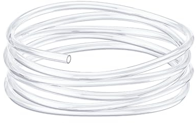 Pawfly Tuyau pour Ligne Aérienne d'Aquarium 2 m - Standard 4/6 mm pour Pompe à Air - Flexible en PVC Pur pour Jardin, Terrarium Et Étang