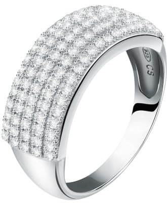 CHRIST Damen-Ring 925er Silber, recycelt Zirkonia 52, Silber 32027305