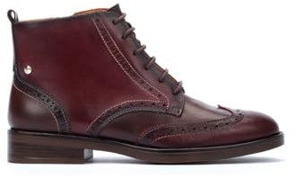 Pikolinos Flache Stiefeletten in Leder PUERTOLLANO für Frauen Farbe Rojo
