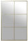 Alexandra House Living Espejo de Pared Dorado Metal Ventana 6 x 113 x 77 cm