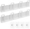 2 Pcs Coffee Mug Holder Wall Mounted, Black Metal Cup Rack Hanger With 4 Hooks, Storage for Kitchen Dining Room (White)