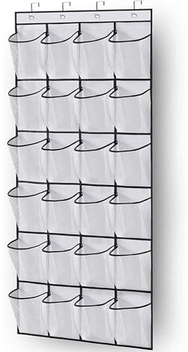 1 PCS Hanging Shoe Storage,Over Door Shoe Storage,Shoe Organiser Hanging,Over the Door Shoe Storage,Door Shoe Storage,Door Shoe Rack,Hanging Shoe Rack,Shoe Hanging Storage,Shoe Hanger(24Pocket Holds)