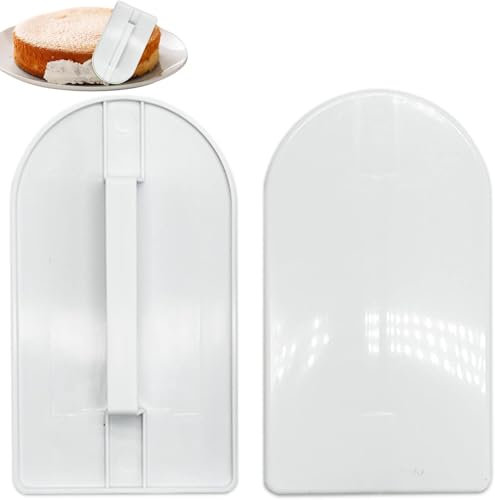 Lot de 2 lisseurs à gâteau pour fondant - En plastique - Pour décoration de gâteau - Pour bricolage - 14,5 x 8,5 cm