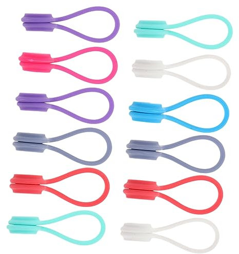 Uonlytech Zubehör Stück Magnetische Kabelwickler Aus Silikon für Datenkabel Zufällige Farbe