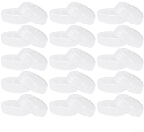 Wrought Iron Furniture Feet Lid Pack of 30 and Weatherproof Patio Chair Leg Covers (White)