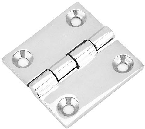 Türscharnier, Edelstahlscharnier für Schrank, Fenster, Boot, Größe 50 X 50 Mm, Polierte Oberfläche, Material 316, Anwendbarer Bolzen 5,3 Mm/10 Mm, Hardwarescharnier