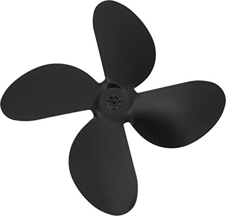 CLISPEED 1 Satz Lüfterblätter für Kamine Feuergebläse Ofenventilator wärmebetrieben Solar- Kaminventilator Ersatzflügel Kaminventilator Zubehör Lüfterblätter aus Aluminium Fan-Zubehör Black