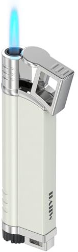 MIIVII Briquet Tempete Gaz Rechargeable Jet Flammes (Gaz Non Inclus)