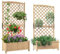 RELAX4LIFE Fioriera da Esterno con Spalliera in Legno, Aiuola Rialzata con Grigliato, Porta Vasi di Fiori e Rampicanti per Giardino/Balcone/Terrazza (Naturale)