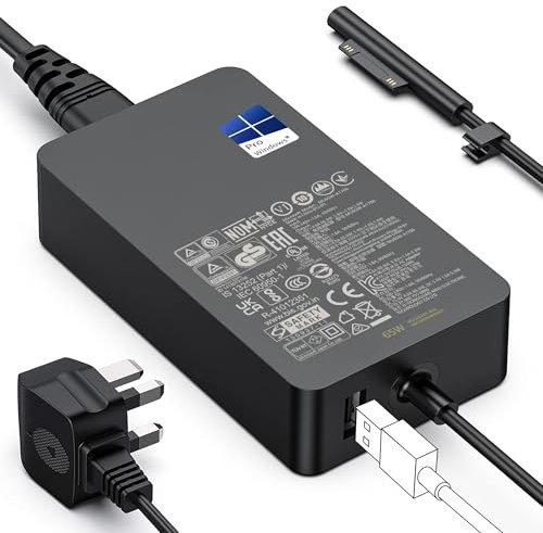 65W 1706 Surface Pro Charger, Original Microsoft Surface Laptop Compatible with Surface Pro 10 9 8 X 7 6 5 4 3,Surface Laptop 6 5 4 3 2 1,Surface Book, Surface Go 3 2 1